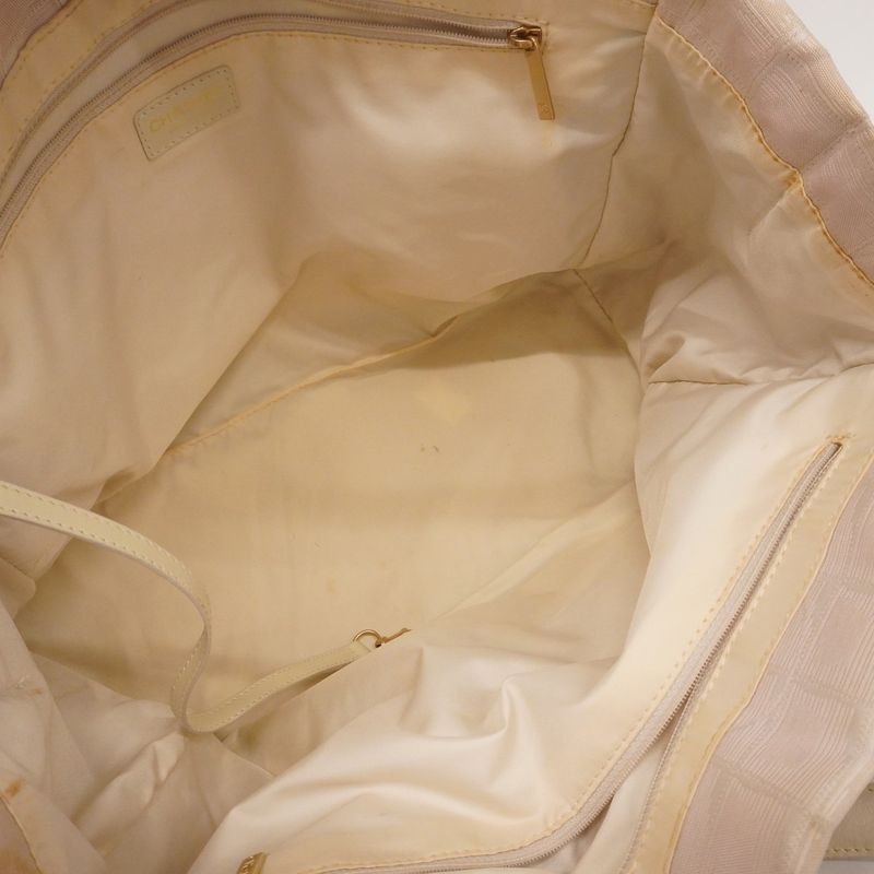 Chanel Tote New Travel Nylon Pink White Women's