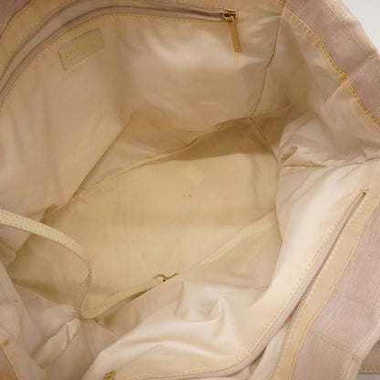 Chanel Tote New Travel Nylon Pink White Women's