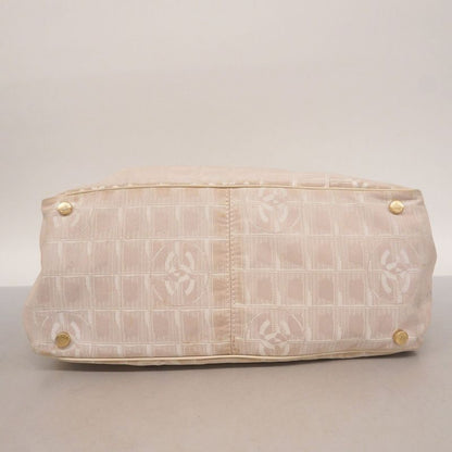 Chanel Tote New Travel Nylon Pink White Women's