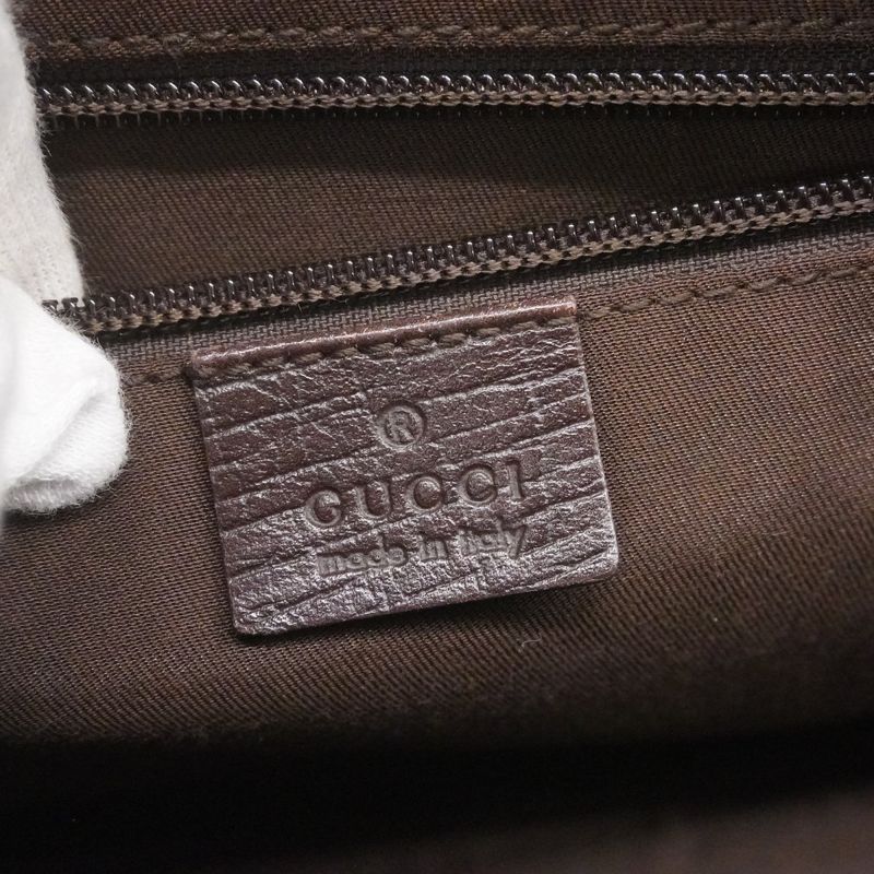 Gucci Shoulder Bag GG Supreme 114291 PVC Brown Silver Hardware Women