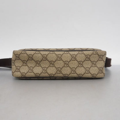 Gucci Shoulder Bag GG Supreme 114291 PVC Brown Silver Hardware Women