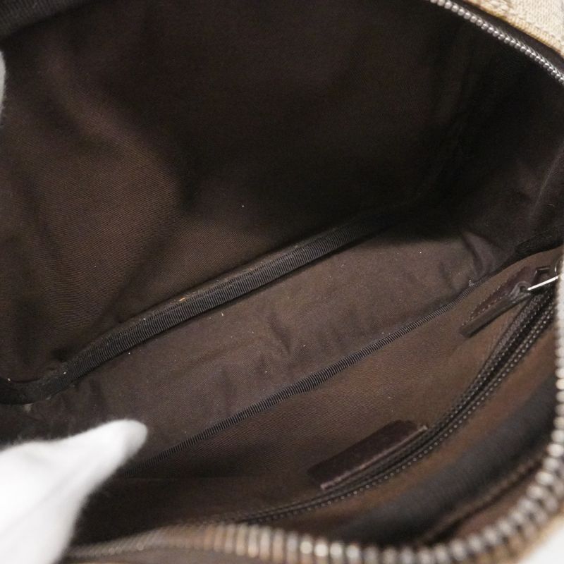 Gucci Shoulder Bag GG Supreme 114291 PVC Brown Silver Hardware Women