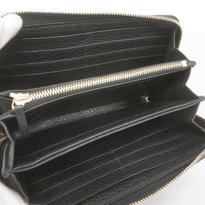 Gucci Long Wallet Soho 308280 Leather Black Chien Pan Gold Hardware Men Women