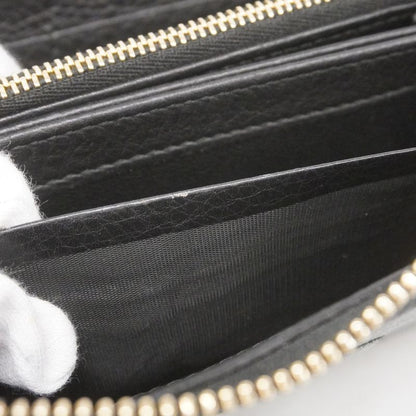 Gucci Long Wallet Soho 308280 Leather Black Chien Pan Gold Hardware Men Women