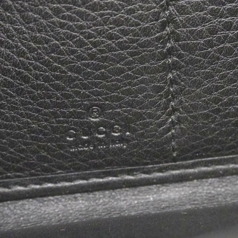 Gucci Long Wallet Soho 308280 Leather Black Chien Pan Gold Hardware Men Women