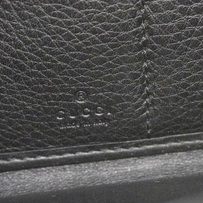 Gucci Long Wallet Soho 308280 Leather Black Chien Pan Gold Hardware Men Women