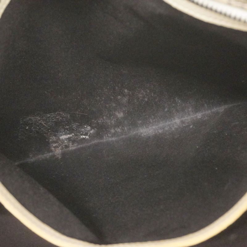 Gucci Tote Bag GG Supreme 211137 PVC Beige White Silver Hardware Women's