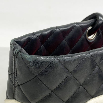 Chanel Tote Bag Cambon Lambskin Black Silver Hardware Women