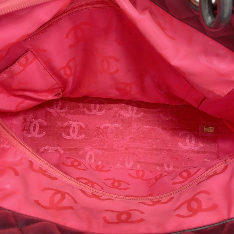 Chanel Tote Bag Cambon Lambskin Black Silver Hardware Women