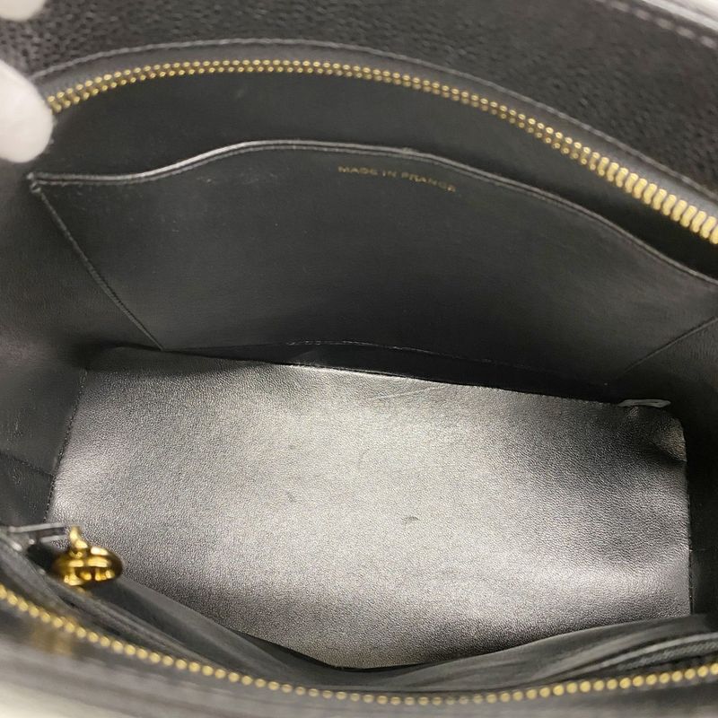 Chanel Tote Bag Revival Tote Caviar Skin Black Gold Hardware Women's