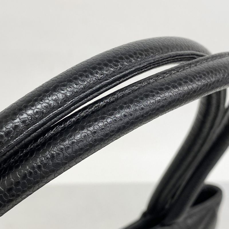 Chanel Tote Bag Revival Tote Caviar Skin Black Gold Hardware Women's