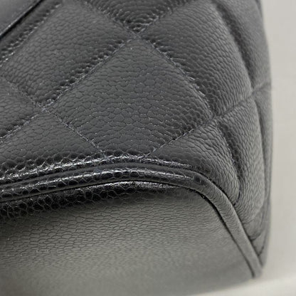 Chanel Tote Bag Revival Tote Caviar Skin Black Gold Hardware Women's