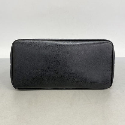 Chanel Tote Bag Revival Tote Caviar Skin Black Gold Hardware Women's