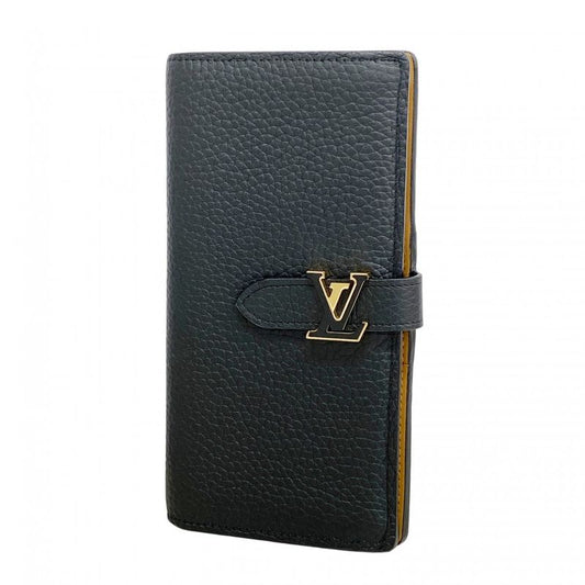 Louis Vuitton Long Wallet Taurillon LV Vertical Wallet M81330 Black Cles Deuce