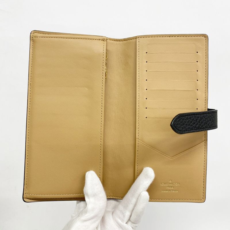 Louis Vuitton Long Wallet Taurillon LV Vertical Wallet M81330 Black Cles Deuce