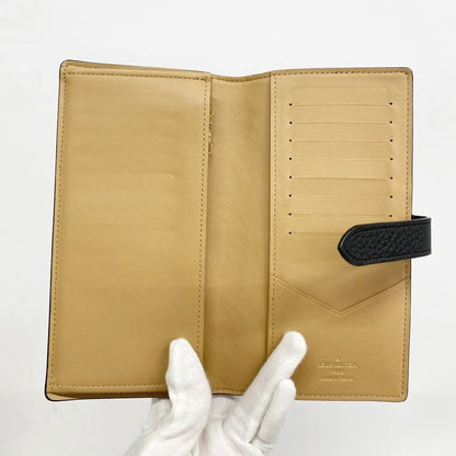 Louis Vuitton Long Wallet Taurillon LV Vertical Wallet M81330 Black Cles Deuce