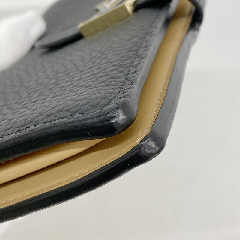 Louis Vuitton Long Wallet Taurillon LV Vertical Wallet M81330 Black Cles Deuce