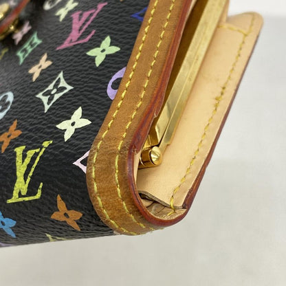 Louis Vuitton Wallet Monogram Multicolor Porte Monnaie Viennois M92988 Noir