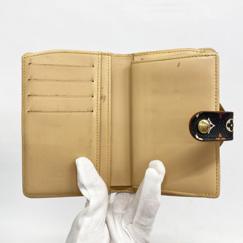 Louis Vuitton Wallet Monogram Multicolor Porte Monnaie Viennois M92988 Noir