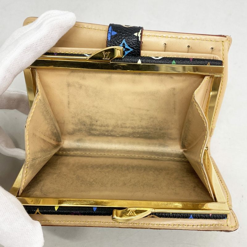 Louis Vuitton Wallet Monogram Multicolor Porte Monnaie Viennois M92988 Noir