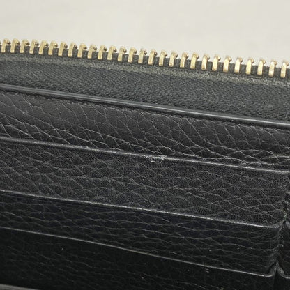 Gucci Long Wallet Soho 308004 Leather Black Chien Pan Gold Hardware Men Women
