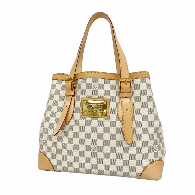 Louis Vuitton Tote Bag Damier Azure Hampstead MM N51206 White Women's