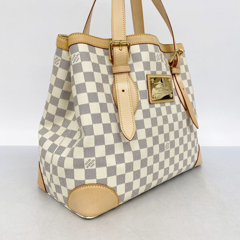 Louis Vuitton Tote Bag Damier Azure Hampstead MM N51206 White Women's