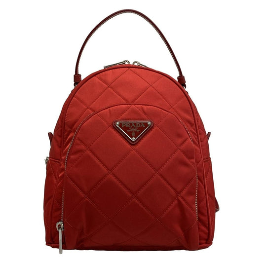 Prada Rucksack Tessuto Impuntu Backpack 1bz066 Rosso (Red) Quilted Leather