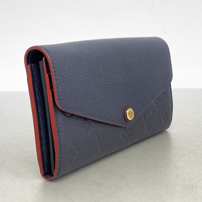 Louis Vuitton Long Wallet Monogram/empreinte Portefeuille Sarah M62125 Marine