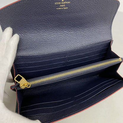 Louis Vuitton Long Wallet Monogram/empreinte Portefeuille Sarah M62125 Marine