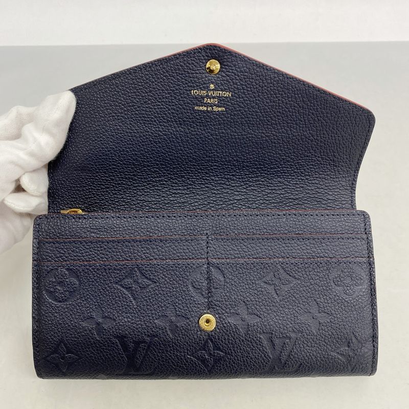Louis Vuitton Long Wallet Monogram/empreinte Portefeuille Sarah M62125 Marine