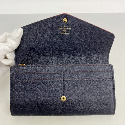 Louis Vuitton Long Wallet Monogram/empreinte Portefeuille Sarah M62125 Marine