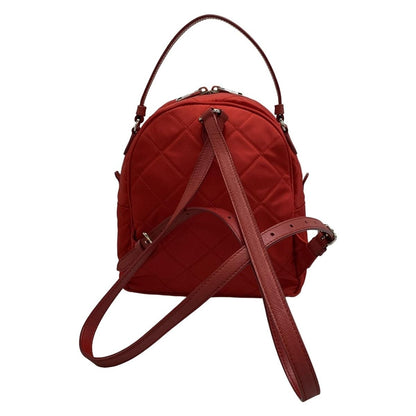 Prada Rucksack Tessuto Impuntu Backpack 1bz066 Rosso (Red) Quilted Leather