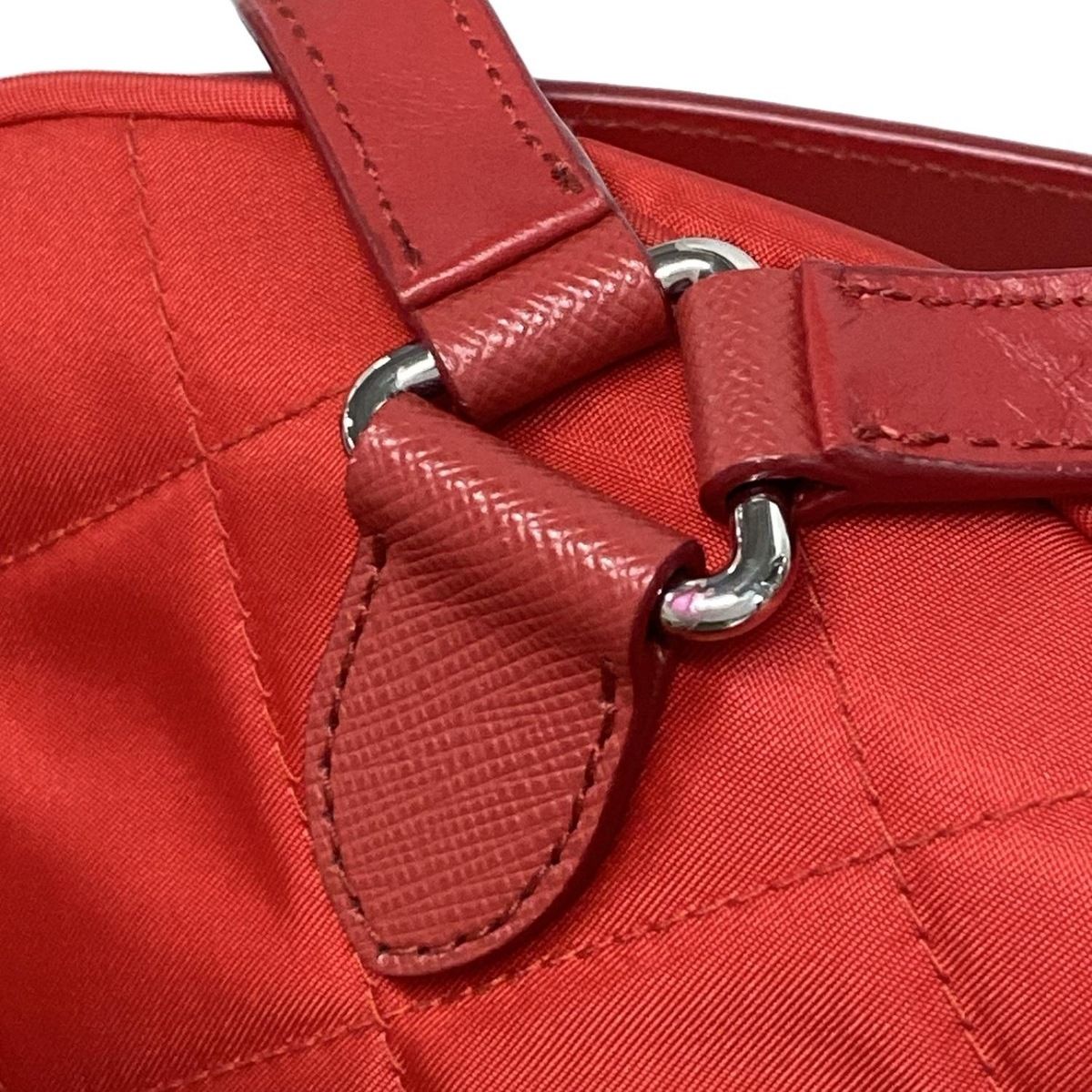 Prada Rucksack Tessuto Impuntu Backpack 1bz066 Rosso (Red) Quilted Leather