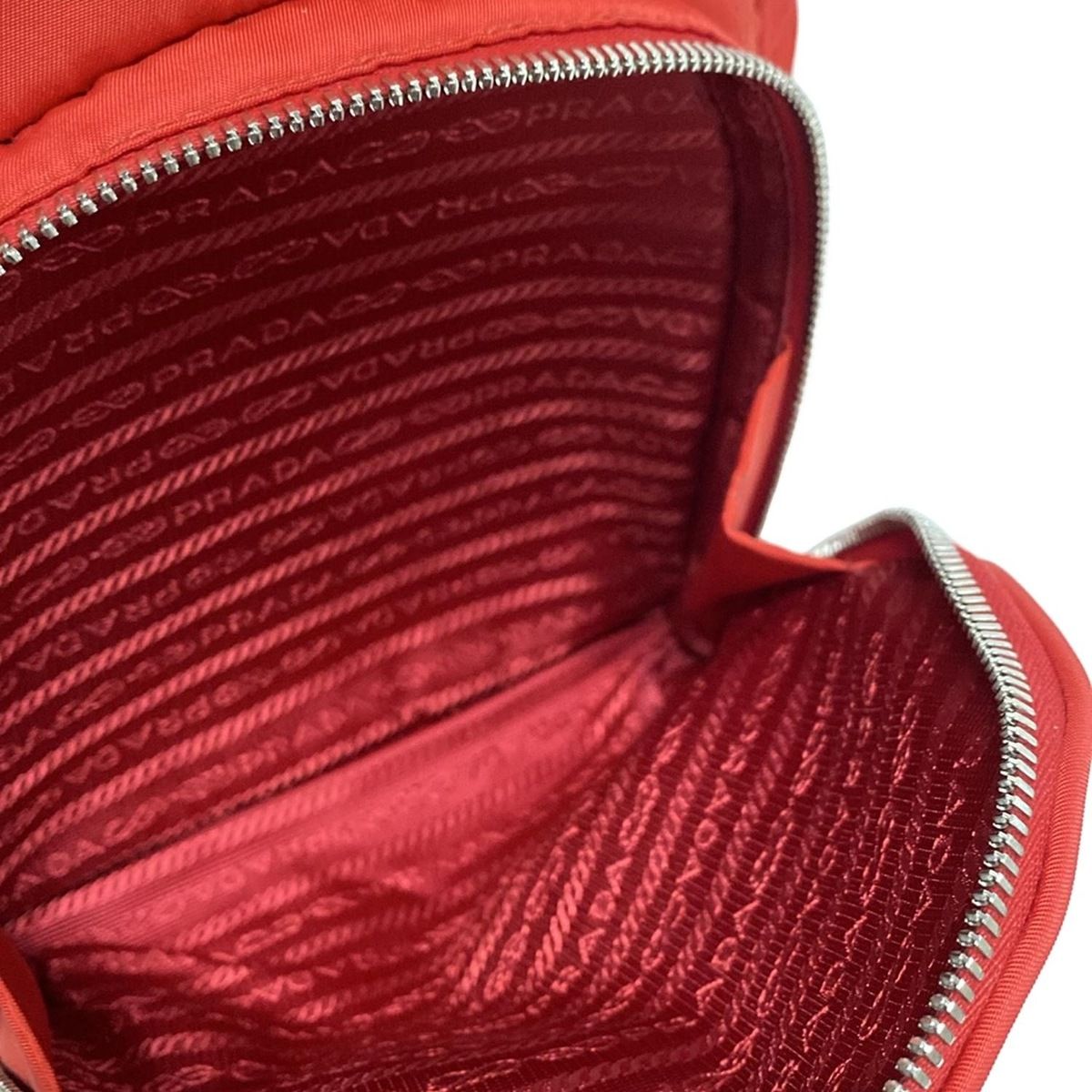 Prada Rucksack Tessuto Impuntu Backpack 1bz066 Rosso (Red) Quilted Leather