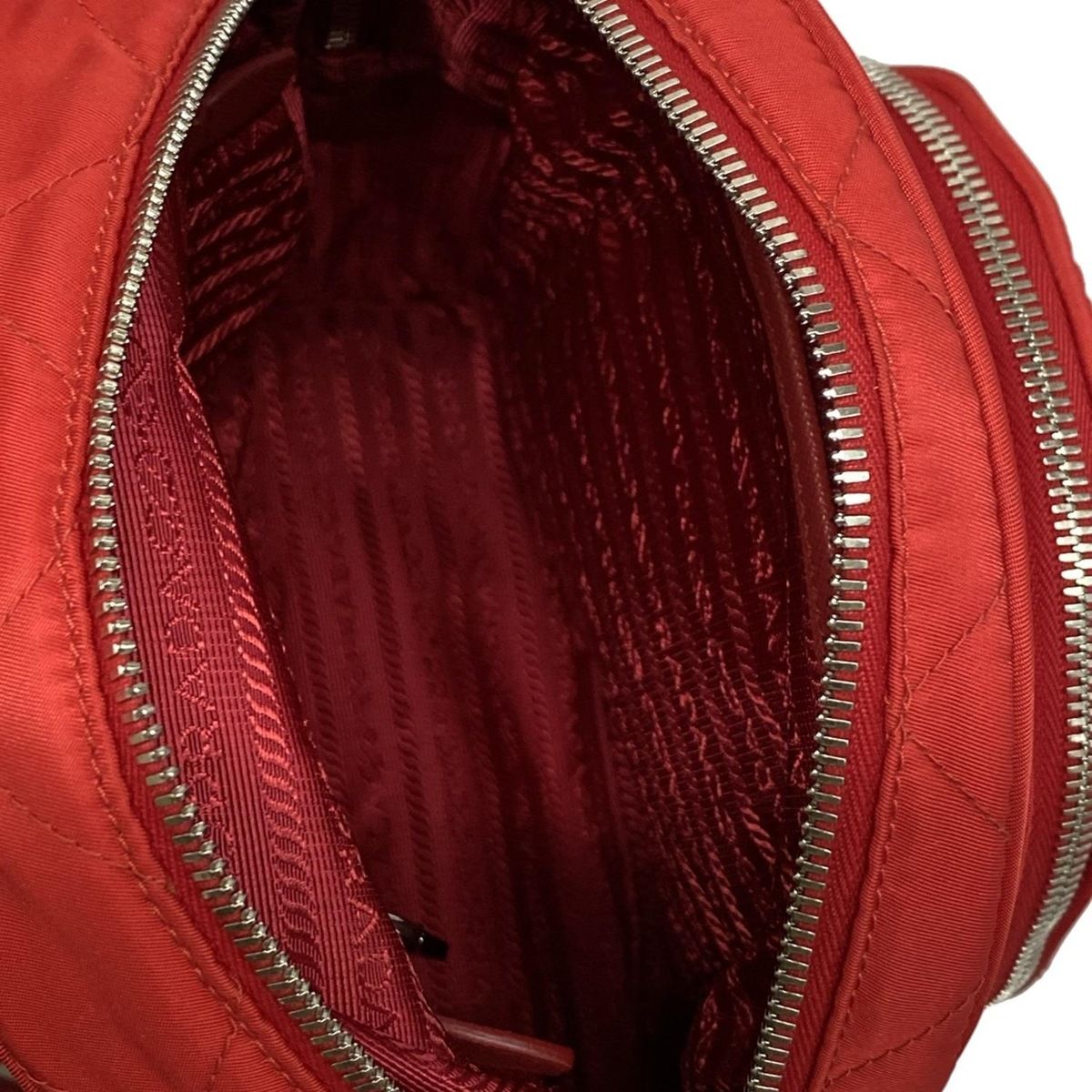 Prada Rucksack Tessuto Impuntu Backpack 1bz066 Rosso (Red) Quilted Leather