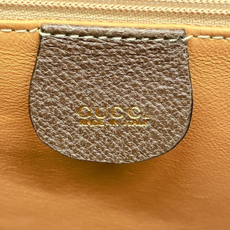 Gucci Shoulder Bag Bamboo 001 2113 1622 Leather Brown Gold Hardware Women