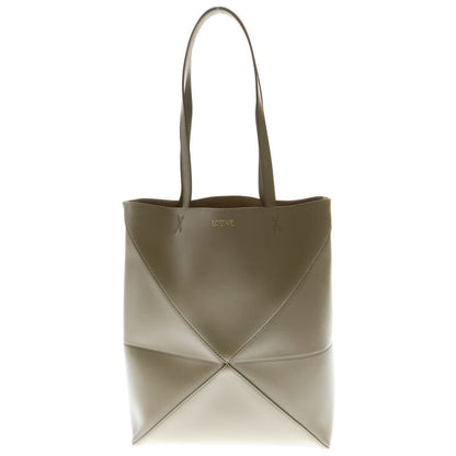 Loewe Puzzle Fold Tote Beige Leather Medium Shoulder Bag Tote Bag