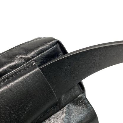 Bottega Veneta Waist Pouch Cassette Black Leather