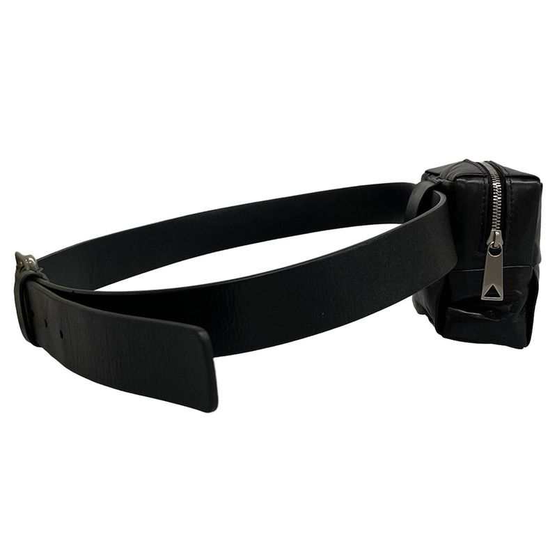 Bottega Veneta Waist Pouch Cassette Black Leather