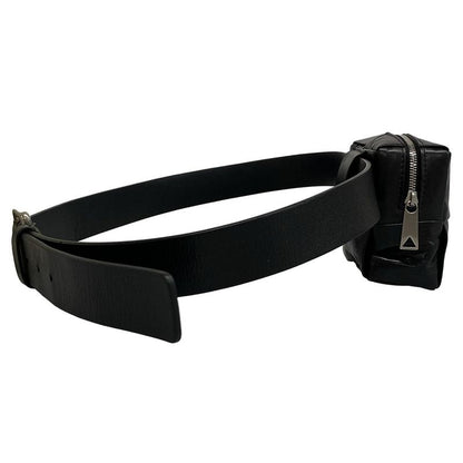 Bottega Veneta Waist Pouch Cassette Black Leather