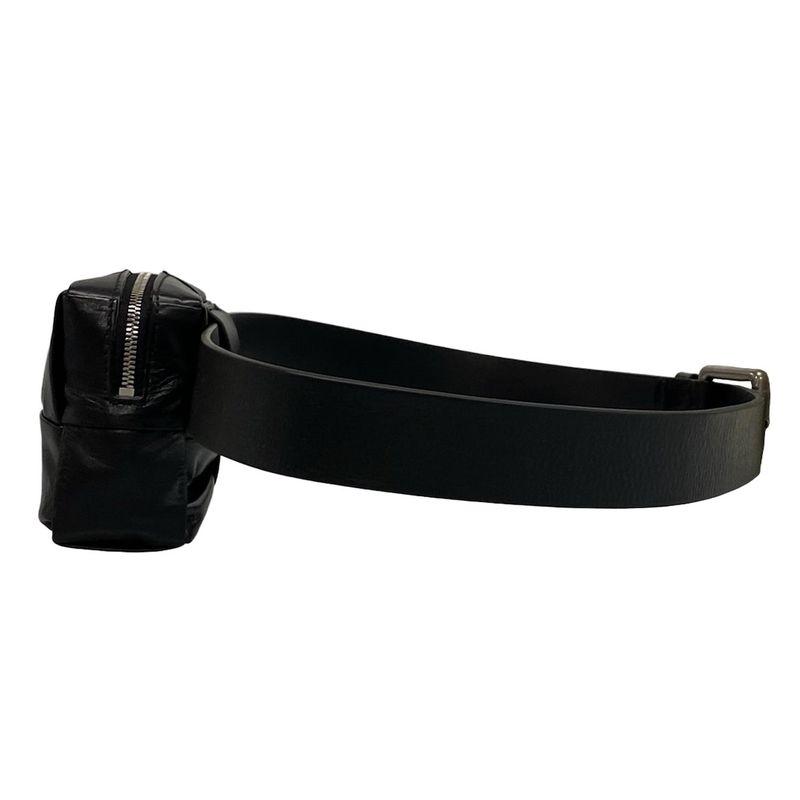 Bottega Veneta Waist Pouch Cassette Black Leather