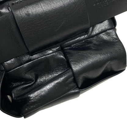 Bottega Veneta Waist Pouch Cassette Black Leather