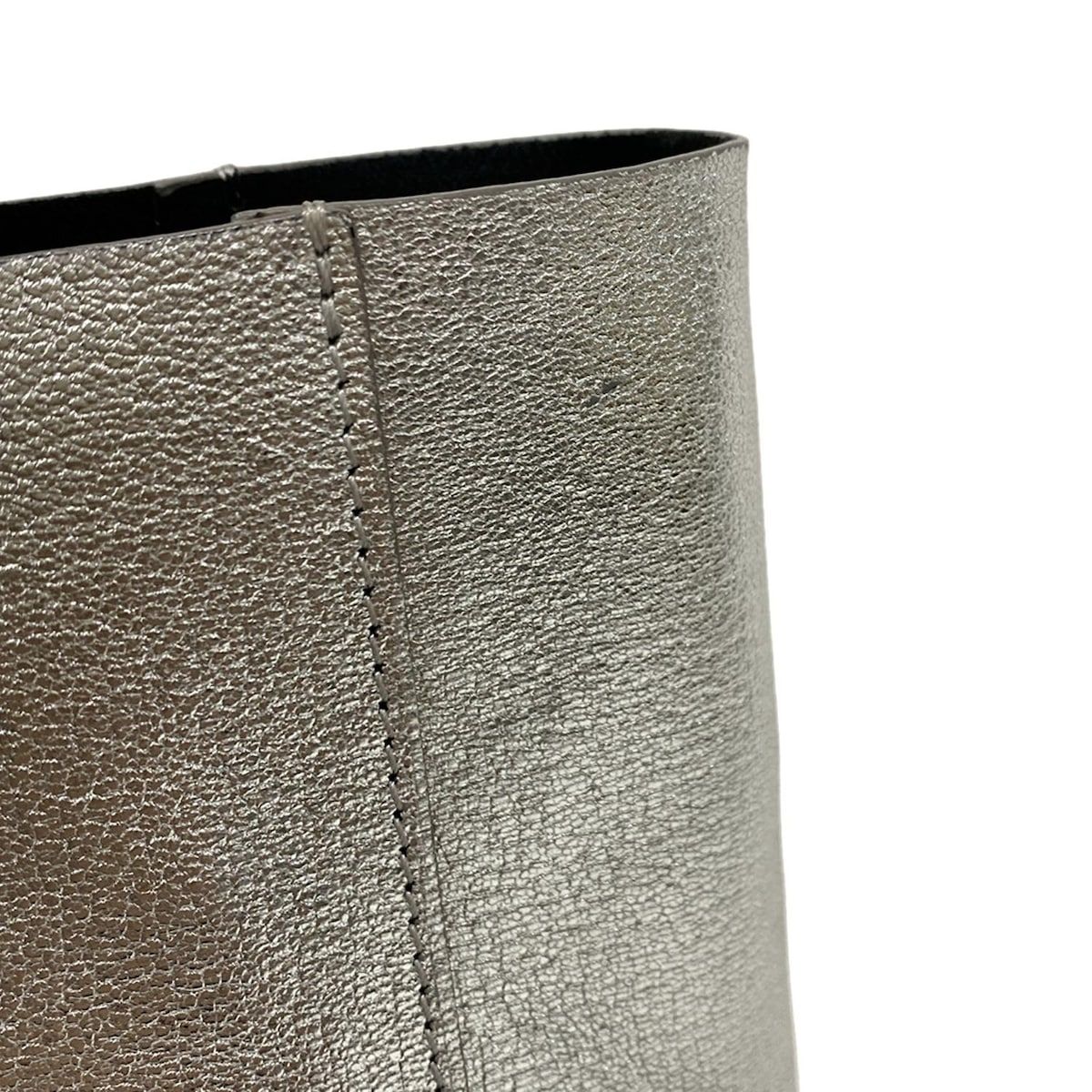 Celine Tote Bag Excellent Condition Vertical Cabas Small Silver Leather