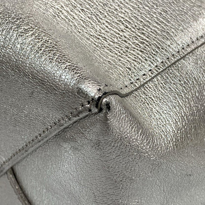 Celine Tote Bag Excellent Condition Vertical Cabas Small Silver Leather