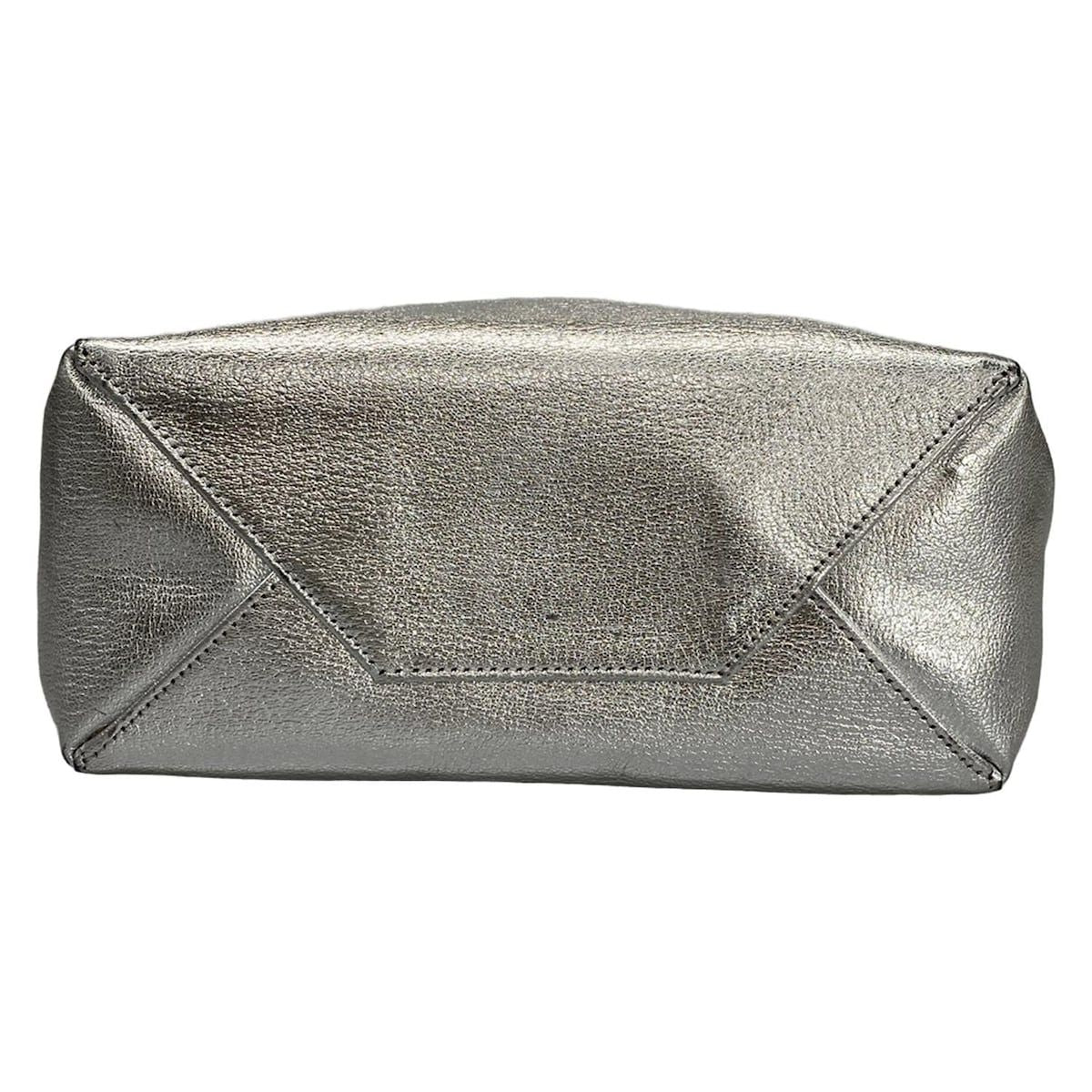 Celine Tote Bag Excellent Condition Vertical Cabas Small Silver Leather