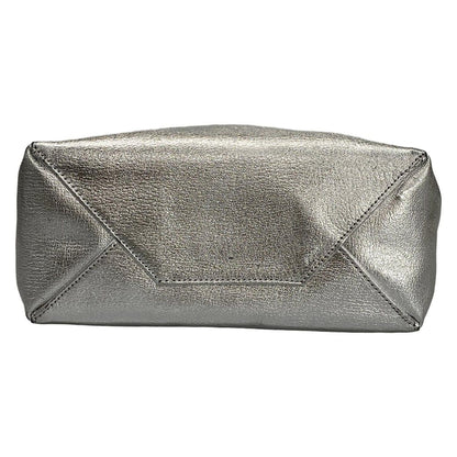 Celine Tote Bag Excellent Condition Vertical Cabas Small Silver Leather