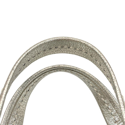 Celine Tote Bag Excellent Condition Vertical Cabas Small Silver Leather