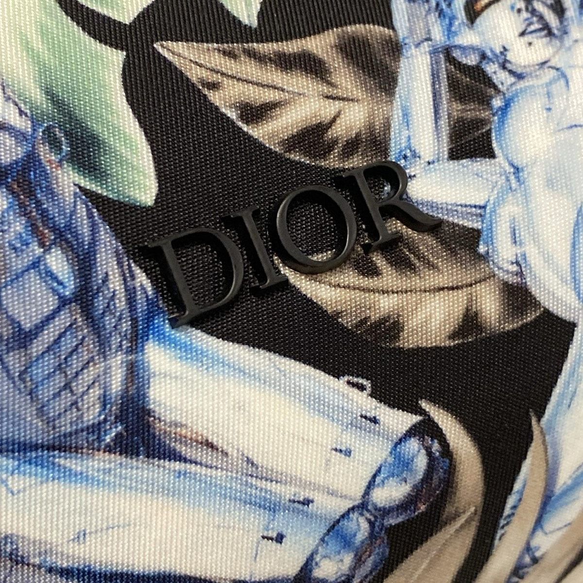 Dior Homme Shoulder Bag Excellent Condition Black X Light Blue X Multi