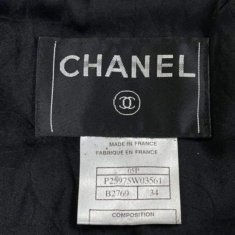 Chanel Jacket Size 34 S Women - P25975 Black and White Long Sleeves Spring and